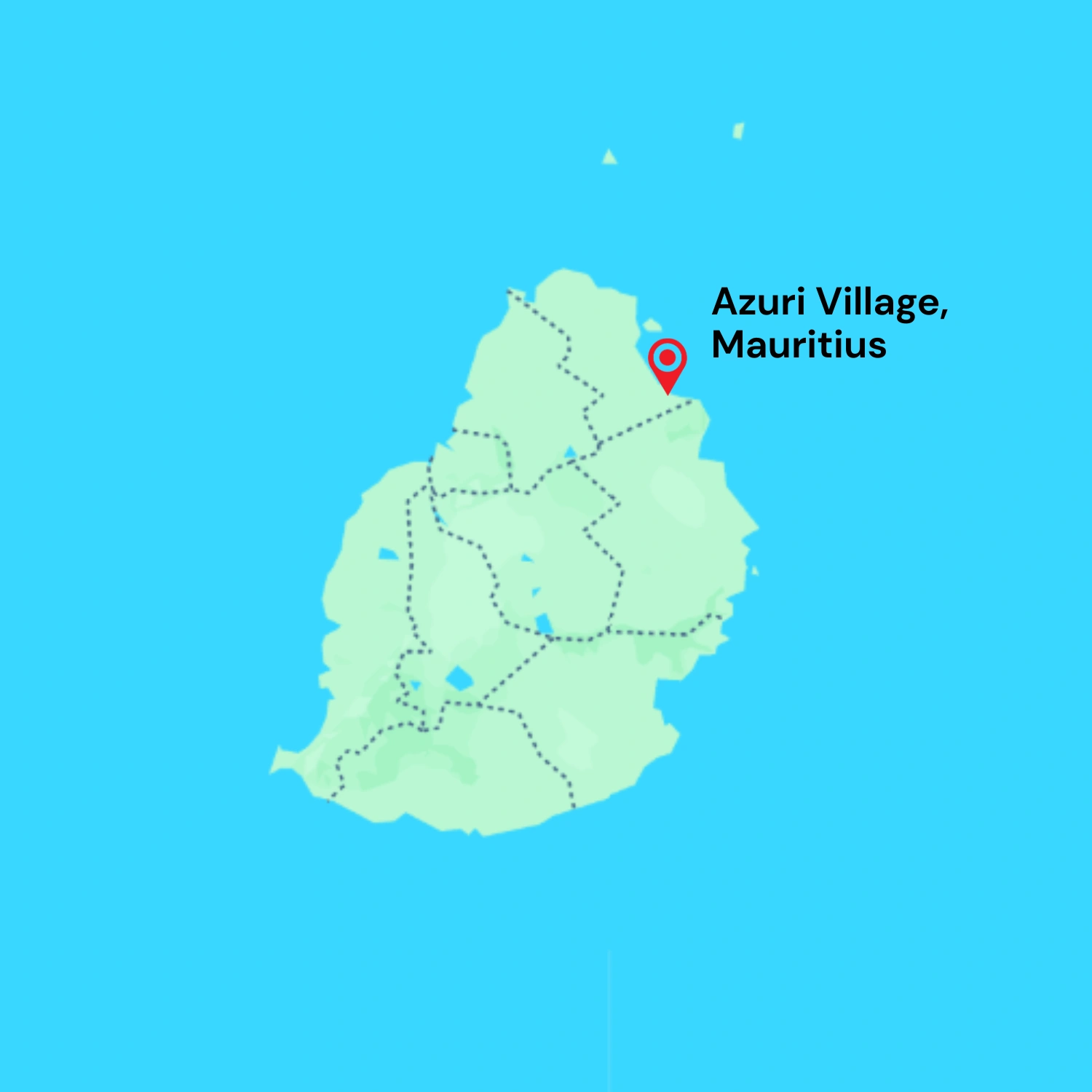 Carte de l'Île Maurice – Azuri Village